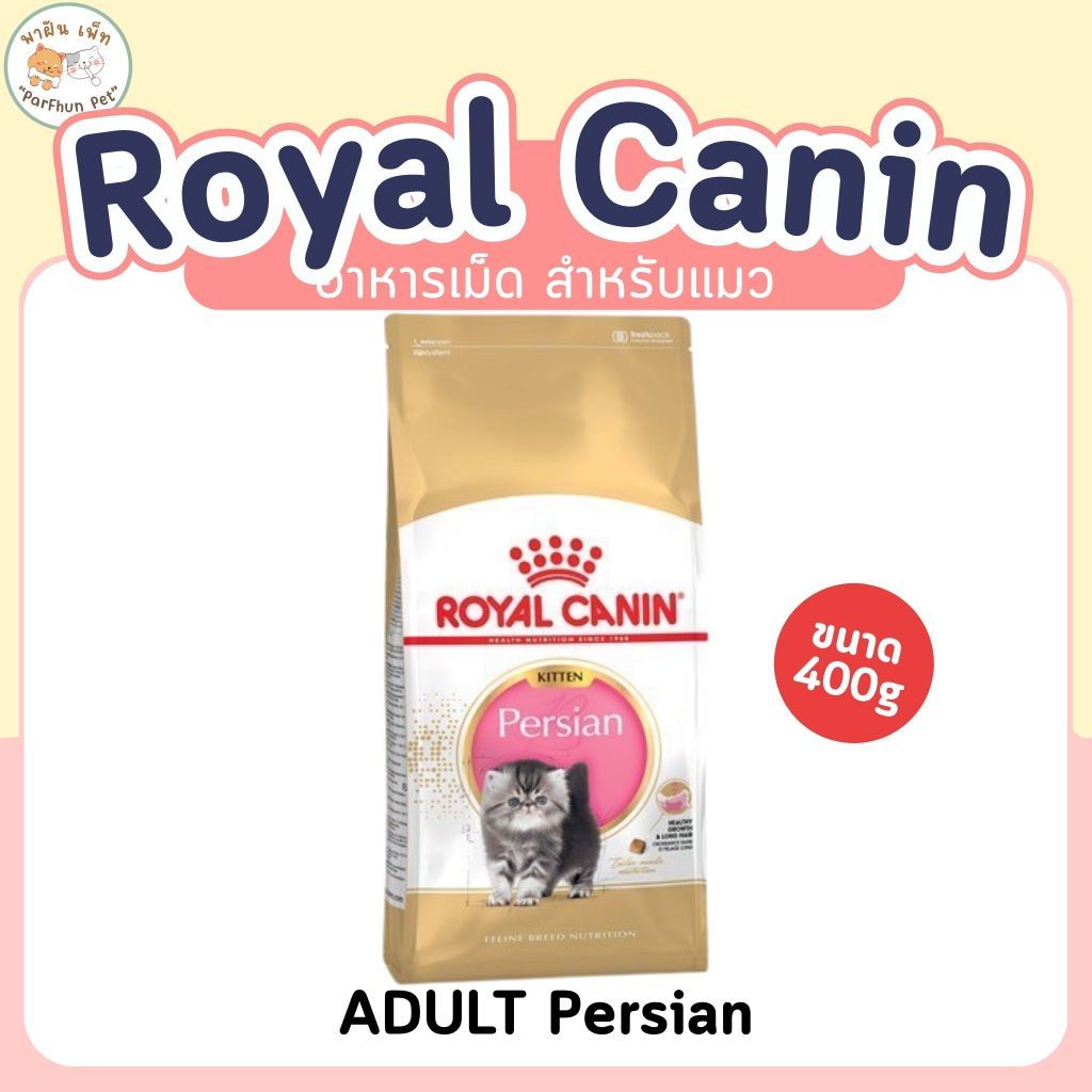 Royal Canin Kitten Persian 400g อาหารเม็ดลูกแมว พันธุ์เปอร์เซียน อายุ 4-12 เดือน (Dry Cat Food, โรยัล คานิน)