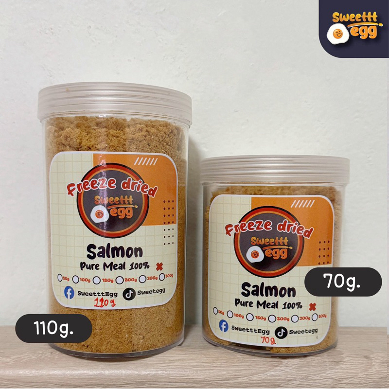 แซลมอนผงโรยข้าว แบบกระปุก อาหารแมว ขนมฟรีซดราย อกไก่ฟรีซดราย ขนมแมว ฟรีซดรายแมว ไก่ฟรีซดราย ขนมฟรีซดรายแมว 100%ฟู้ดเกรด