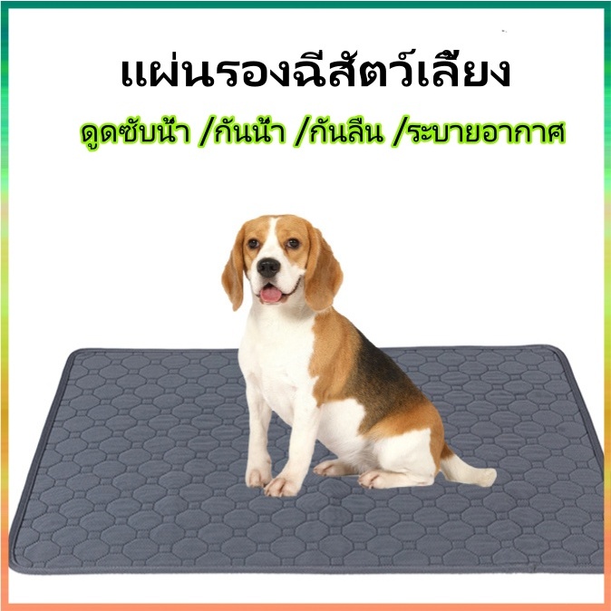 แผ่นรองฉี่สัตว์เลี้ยง ซักใช้ซ้ําได้ ผ้าซับฉี่ แผ่นรองฉี่สุนัข ดูดซับน้ําได้ดี ผ้ารองฉี่หมา เเมว กระต่าย ผ้าอ้อมสุนัขแผ่