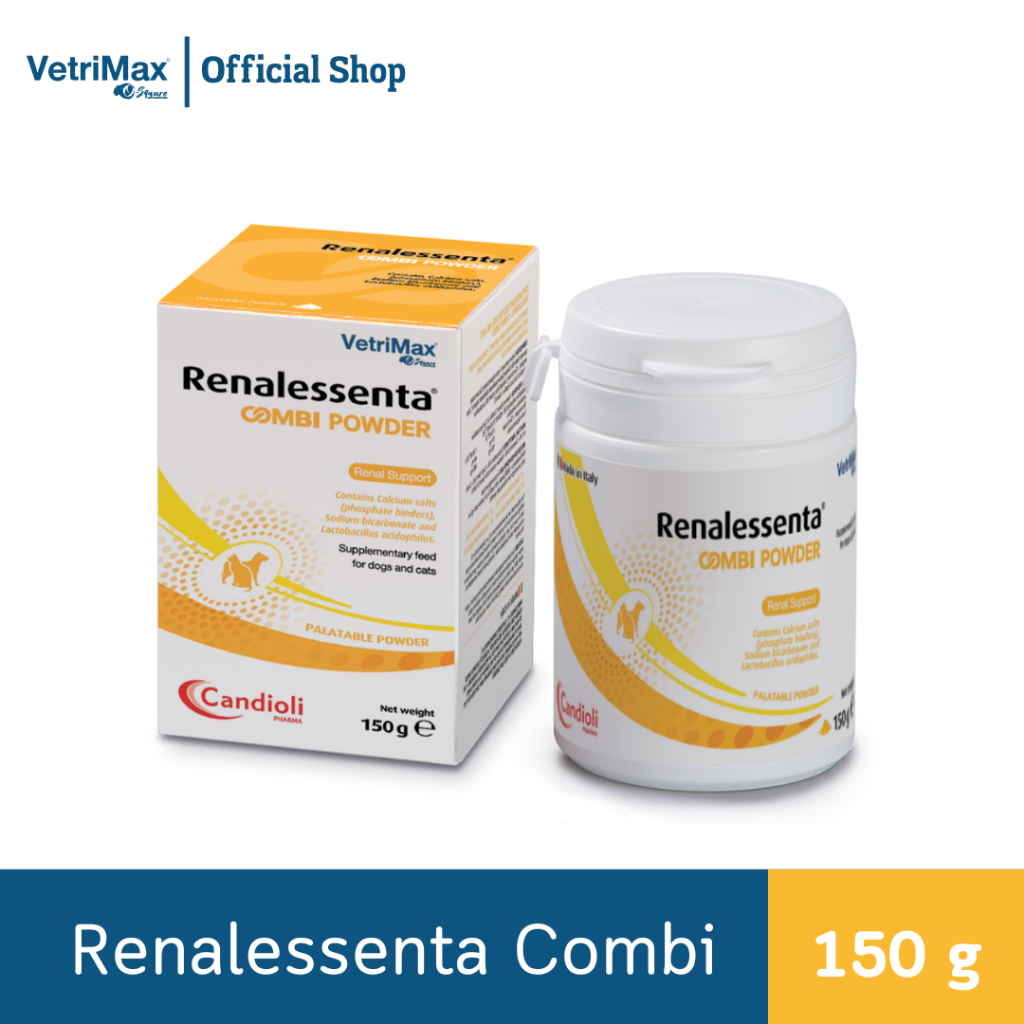 Renalessenta COMBI อาหารเสริมดูแลไตรูปแบบผง สําหรับสุนัขและแมว สะดวก ใช้ง่าย เพียงผสมกับอาหาร
