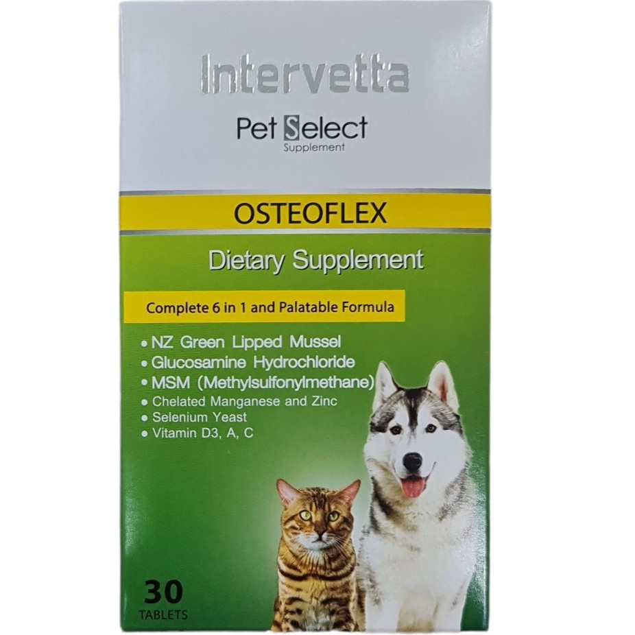 ล็อตใหม่+ Osteoflex (30 เม็ด) อาหารเสริมสุนัข แมว บํารุงข้อต่อ [หมดอายุ 08/2027