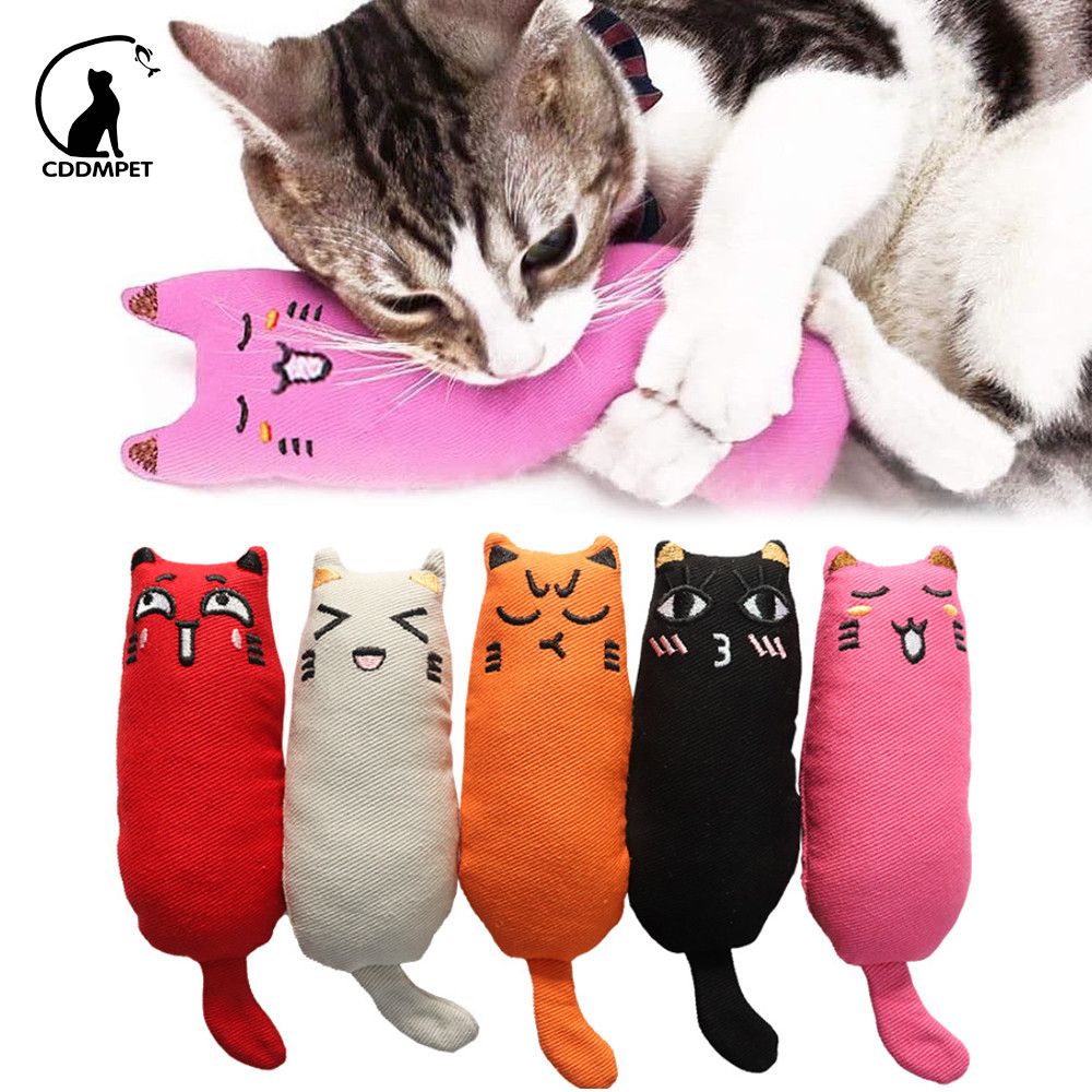 CDDMPET】หมอนตุ๊กตานุ่ม รูปแมวกัด ของเล่นเคี้ยวได้ สําหรับแมว แคทมิ้นท์