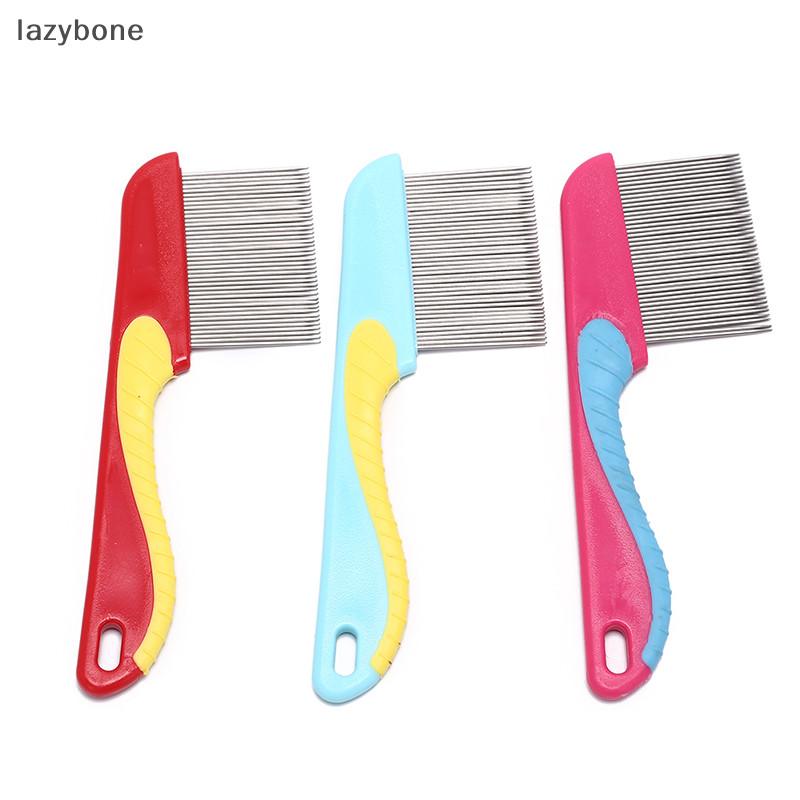 LZ} หวีกําจัดขนสุนัข แมว หวีเหา สเตนเลส หวีเหา หมัด {lazybone