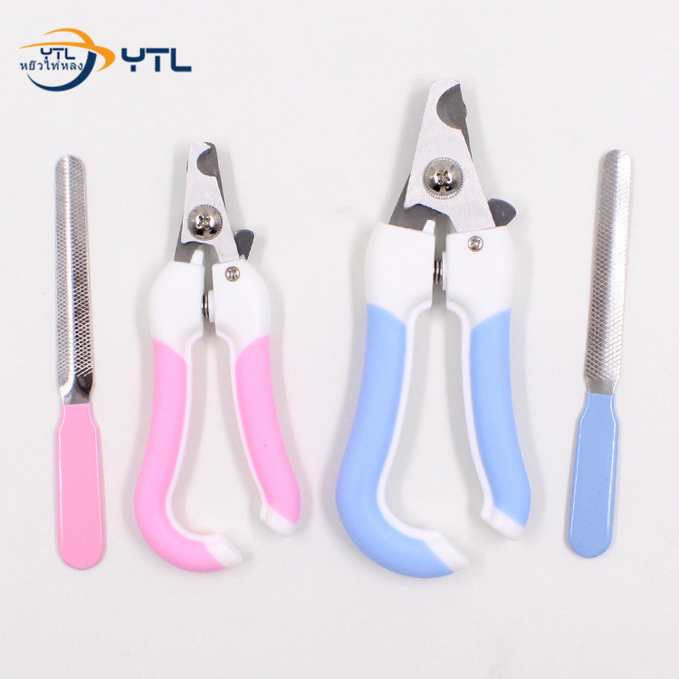 YTL กรรไกรตัดเล็บแมว กรรไกรตัดเล็บสุนัข pet nail clippers กรรไกรตัดเล็บสัตว์ กรรไกรกรูมมิ่งและทําความสะอา ชมพูหรือฟ้า