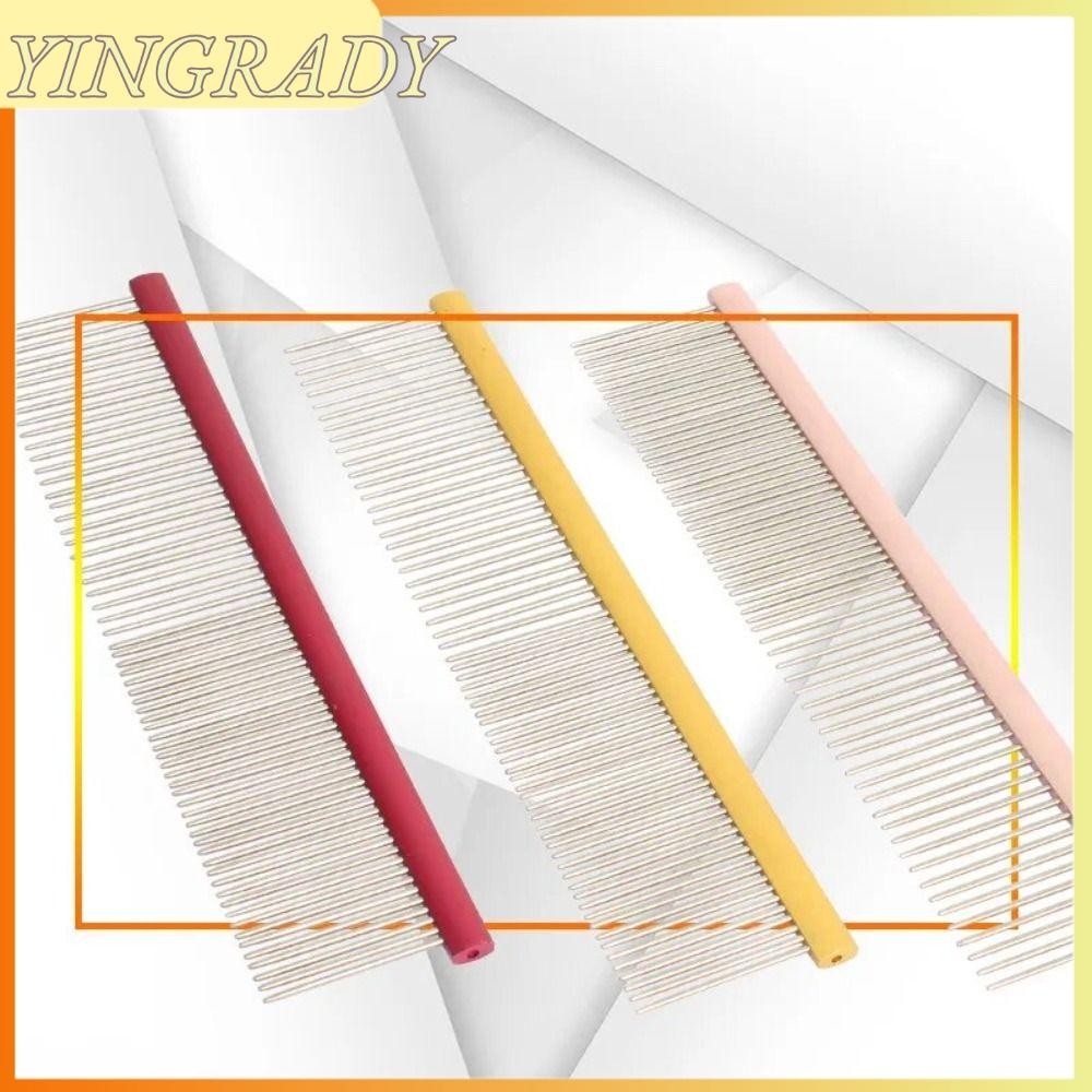 Yingrady สแตนเลสสัตว์เลี้ยงกรูมมิ่งหวีอลูมิเนียมหมาหวีสัตว์เลี้ยงอุปกรณ์กําจัดขน Trimmer สุนัข / แมว