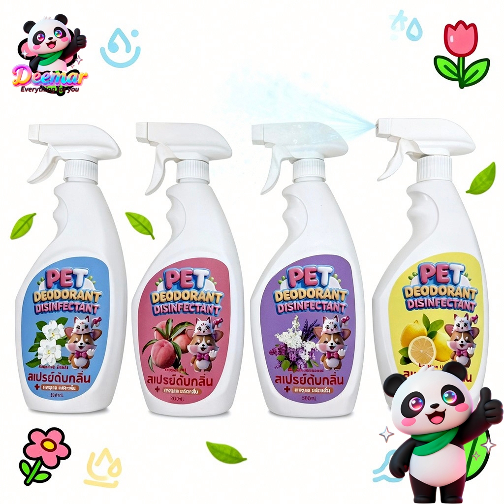 สเปย์ดับกลิ่นตัว, กลิ่นปัสสาวะ-อุจจาระ, กลิ่นอาเจียน ฯลฯ สุนัข และ แมว 500ml Disinfectant