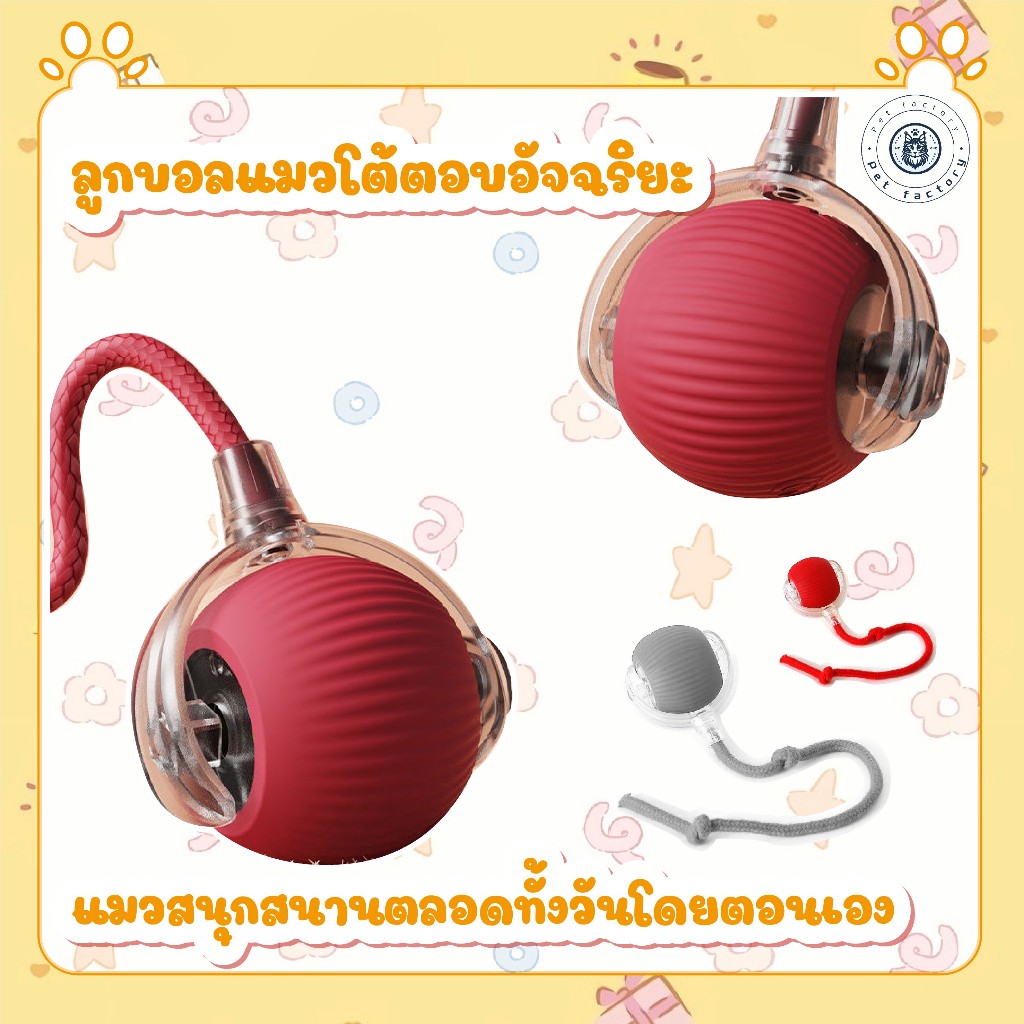 ลูกบอลแมวอัตโนมัติรุ่นขายดี ทนทานต่อการกัด แมวสามารถเล่นเองได้ สินค้าสําหรับสัตว์เลี้ยง ลูกบอลเด้ง
