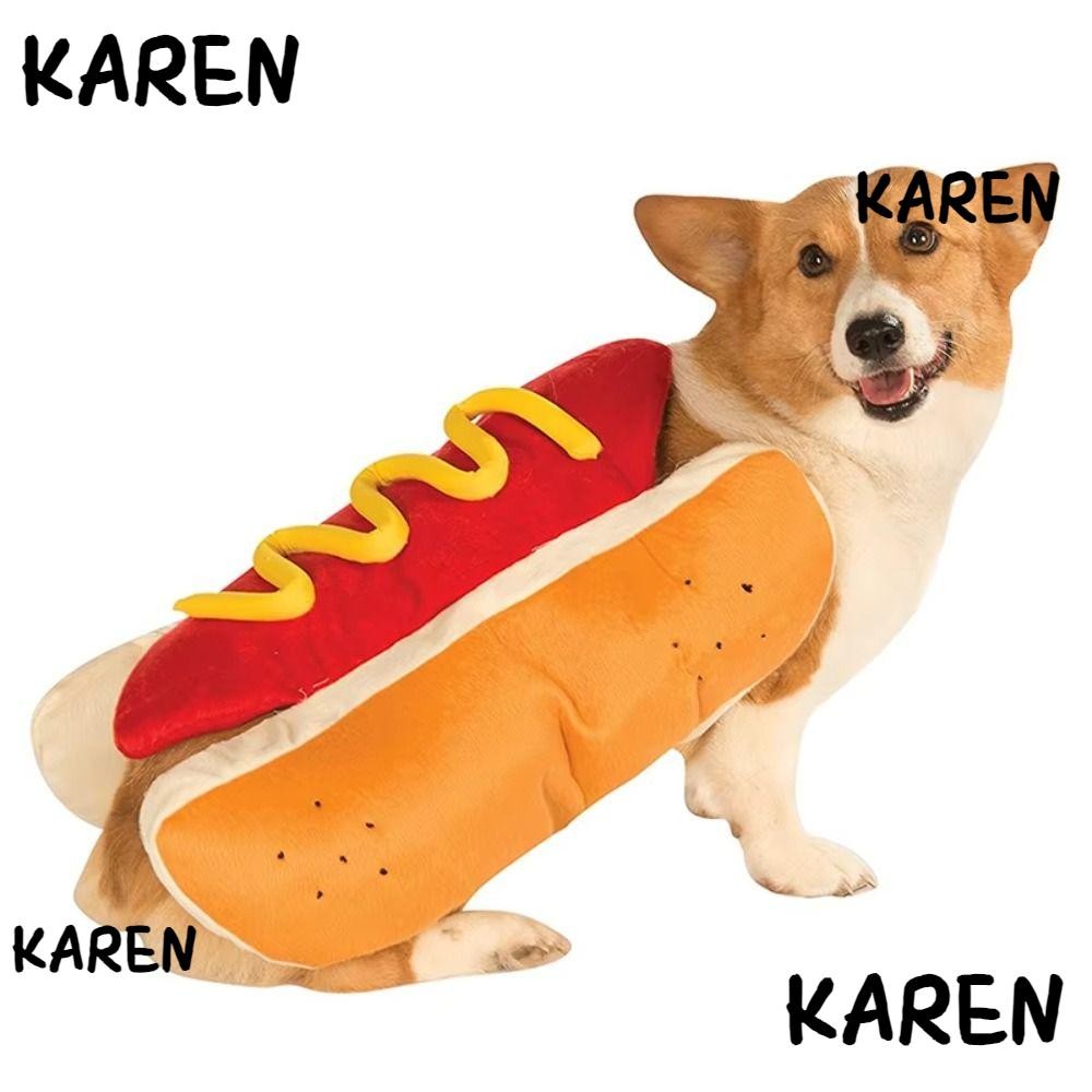 เครื่องแต่งกายสุนัข KAREN ไส้กรอกดัชชุน ปรับเสื้อผ้าเครื่องแต่งกายสัตว์เลี้ยง, ของขวัญสุนัขร้อนรูปตลกฮาโลวีนแมวพรรคเครื่องแต่งกายสูท