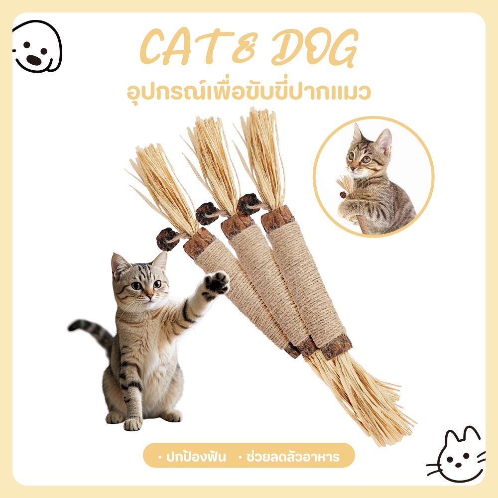 CAT&DOG】ไม้แมวเมา อันใหญ่ ไม้ขัดฟันแมว มาทาบิ ไม้มาทาทาบิ ของเล่นแมว ลดคราบหินปูน กัญชาแมว ขนาดเหมาะกับแมวมากที่สุด