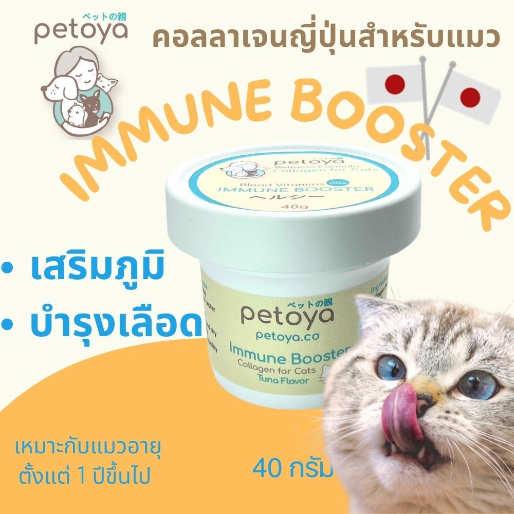 คอลลาเจนญี่ปุ่นสําหรับแมว สูตร IMMUNE BOOSTER เสริมภูมิ บํารุงครบสูตร
