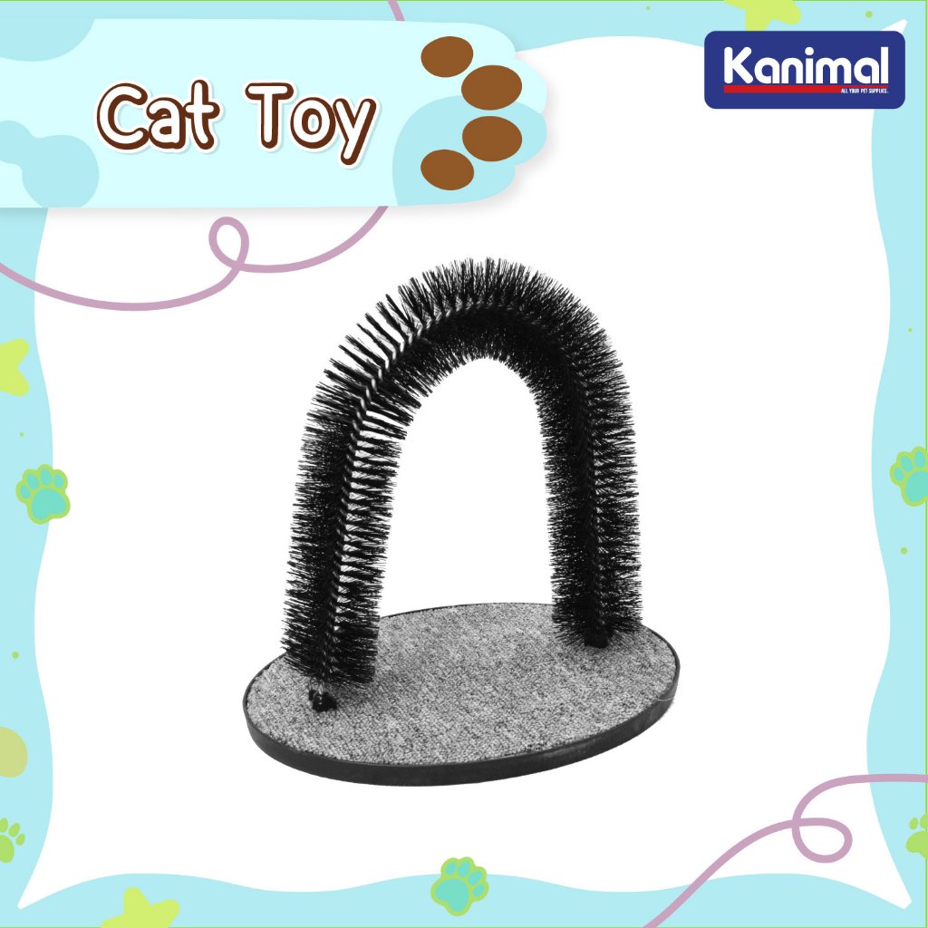 510041] Kanimal Cat Grooming Toy ของเล่นแมว แปรงนวดขน ช่วยผลัดขนเสีย ผ่อนคลาย Size 28x35.5x32 ซม. (สีเทา)
