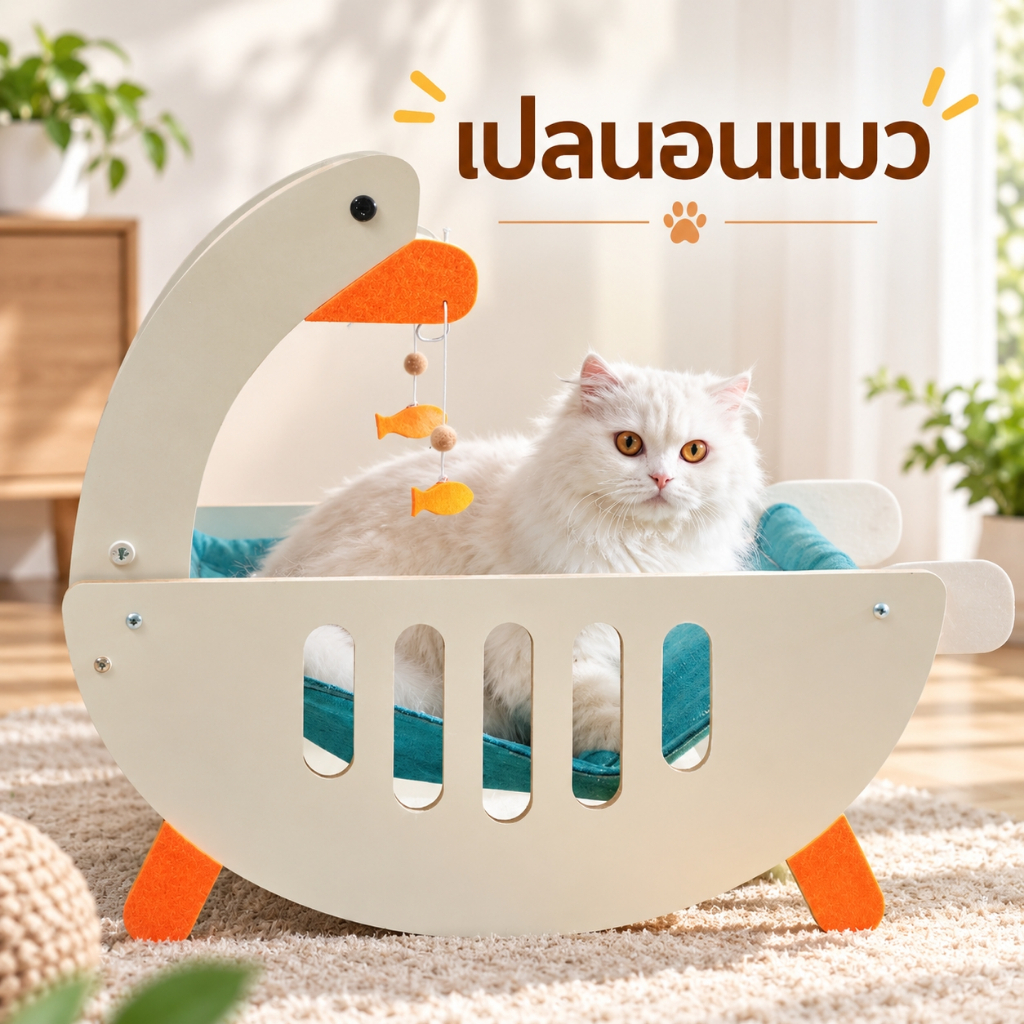 ลูกฟูกเป็ด เตียงแมว และที่ลับเล็บ อเนกประสงค์ ที่ฝนเล็บแมว ที่ลับเล็บแมวขนาดใหญ่ บ้านแมว