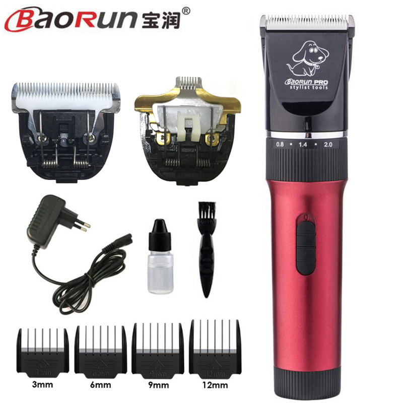 Baorun P6 Professional Dog Hair Trimmer ชาร์จสัตว์เลี้ยง Cat Grooming Clipper เครื่องโกนหนวดเสียงต่ําเครื่องตัดไฟฟ้าเครื่องตัดผม
