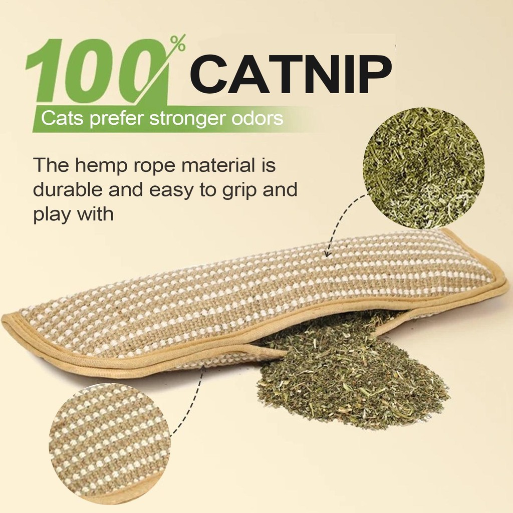 ของเล่นเคี้ยวแมว Catnip ของเล่นแมวอุปกรณ์สัตว์เลี้ยงกัดทน Catnip Scratcher สําหรับชั้นบ้านในร่ม Encouraging เวลาเล่นการออกกําลังกาย