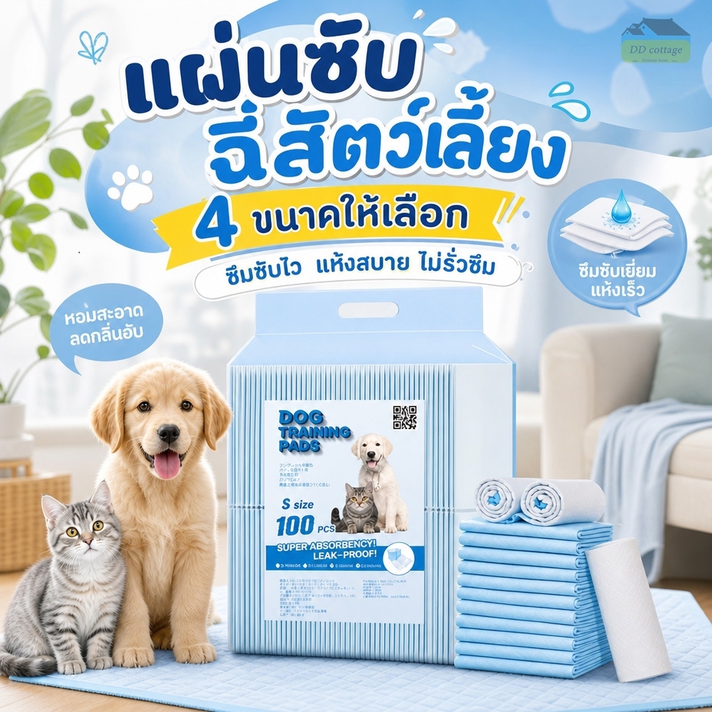 สัตว์เลี้ยงสุนัข Cat Pee Pad ชิ้นแผ่นไม่เต็มเต็งการฝึกอบรม ผ้าอ้อมสําเร็จรูป