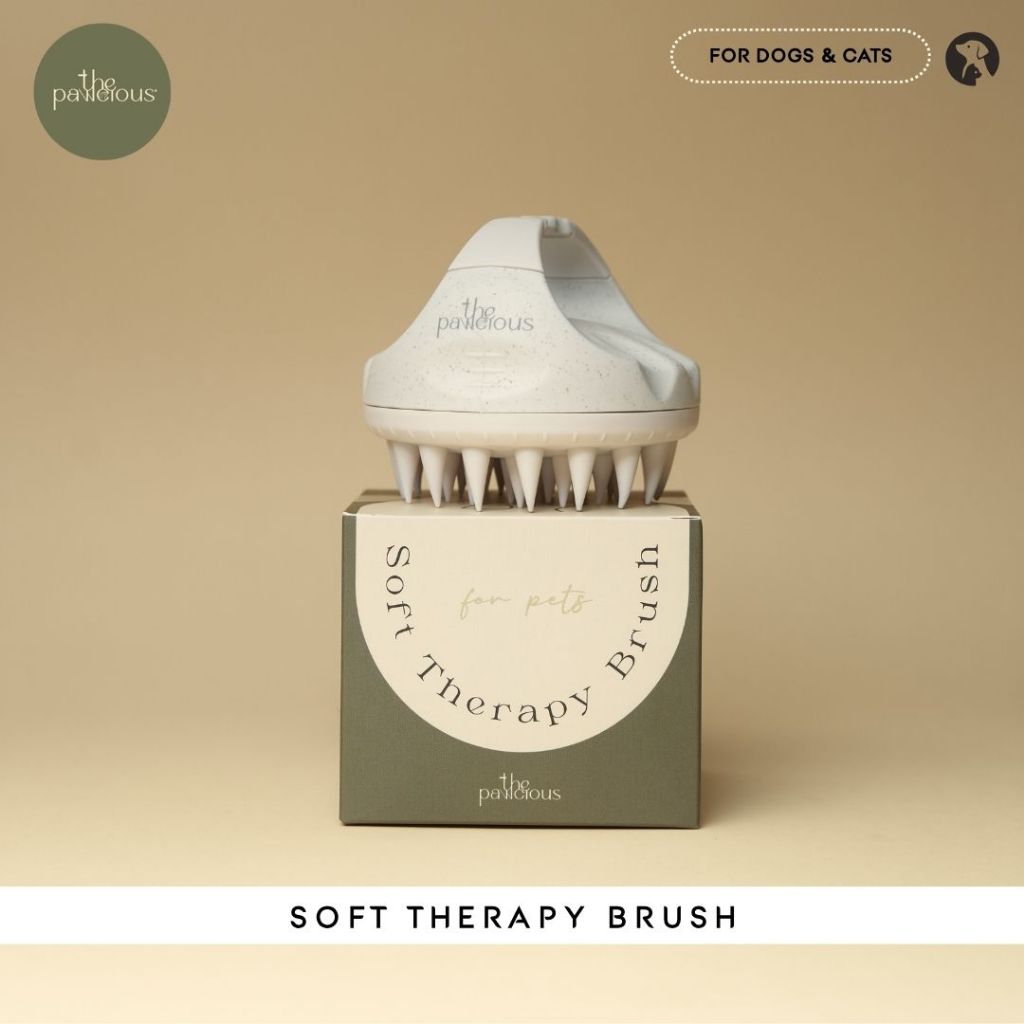 Soft Therapy Brush | เดอะ พอวเชียส แปรงซิลิโคนขนนุ่ม แปรงอาบน้ํา หมา แมว