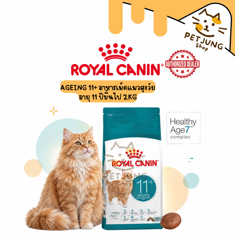 2 kg.]Royal Canin Ageing 11+ อาหารเม็ดแมวสูงวัย อายุ 11 ปีขึ้นไป (Dry Cat Food, โรยัล คานิน)