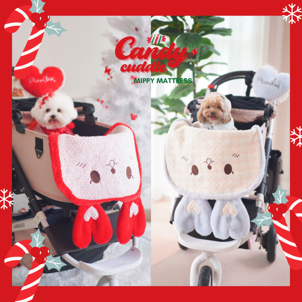 แผ่นผ้าปูรองนั่งหมาและแมว 028 CANDY CUNDLE - Mippy Mattress น่ารัก ผืนใหญ่ นุ่มสบาย