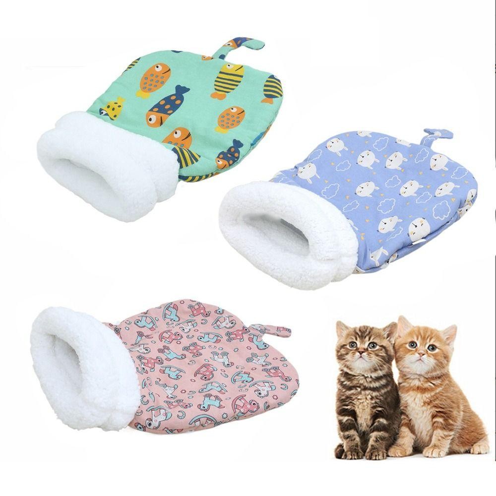 Crosstrade อุโมงค์ Cat Nest, ถุงนอนแมวกึ่งปิดนุ่ม, ขนแกะเนื้อแกะหนาน่ารักสบาย Cat Nest Kennel ฤดูหนาว