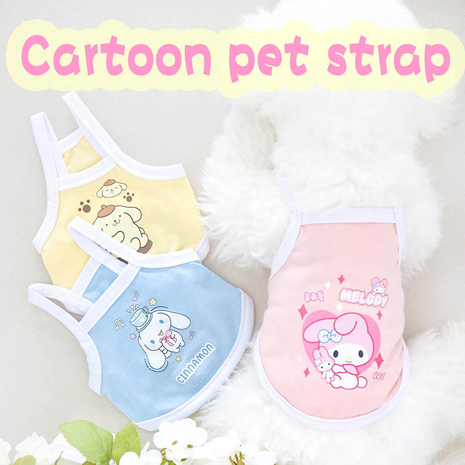 สุนัขและแมว เสื้อผ้าฤดูใบไม้ผลิและฤดูร้อนบางสไตล์เจ้าหญิงสลิง Teddy Bichon Pomeranian ขนาดเล็กสั้นสไตล์ตะวันตก