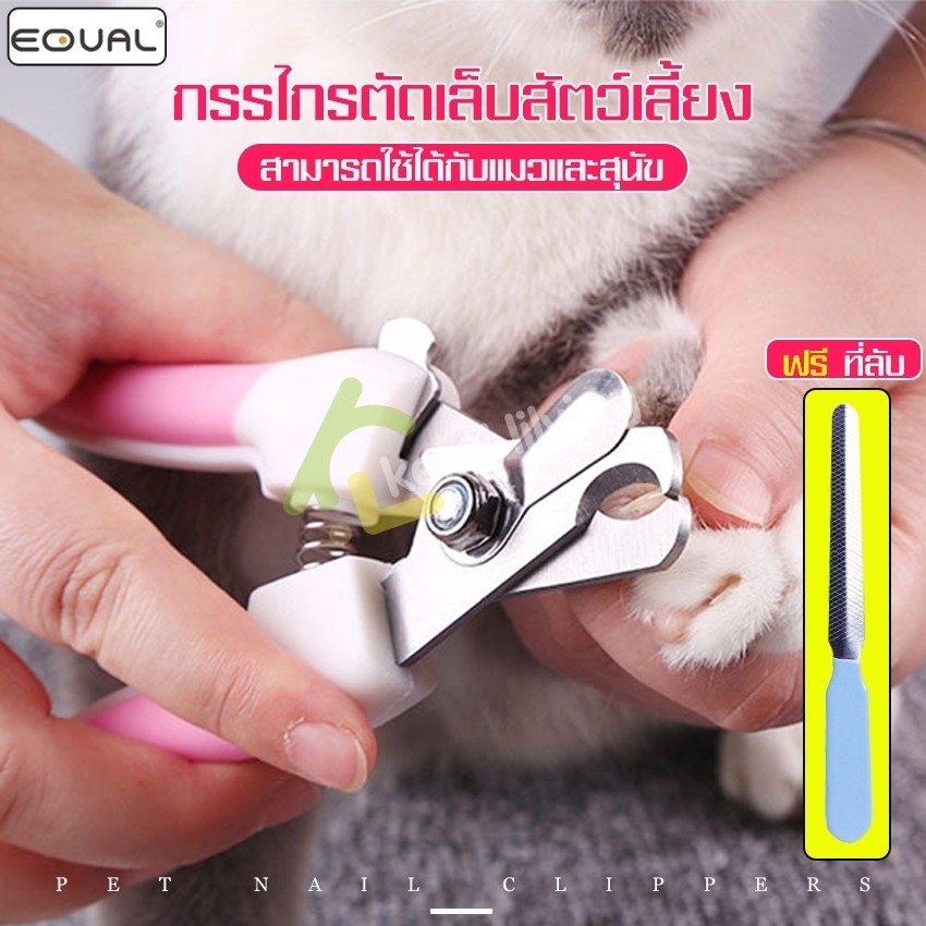 EQUAL กรรไกรตัดเล็บแมว กรรไกรตัดเล็บสุนัข Pet Nail Clipper ที่ตัดเล็บหมา สําหรับสัตว์เลี้ยง ใช้งานง่าย