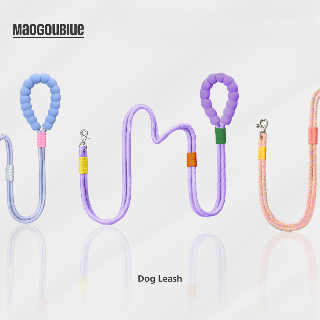 Maogoublue [การออกแบบแบรนด์ดั้งเดิม] แมวสุนัขสีฟ้าสายจูงสุนัขขนาดเล็กขนาดกลางขนาดใหญ่หมัดป้องกันการระเบิด [QINGXI _ PET