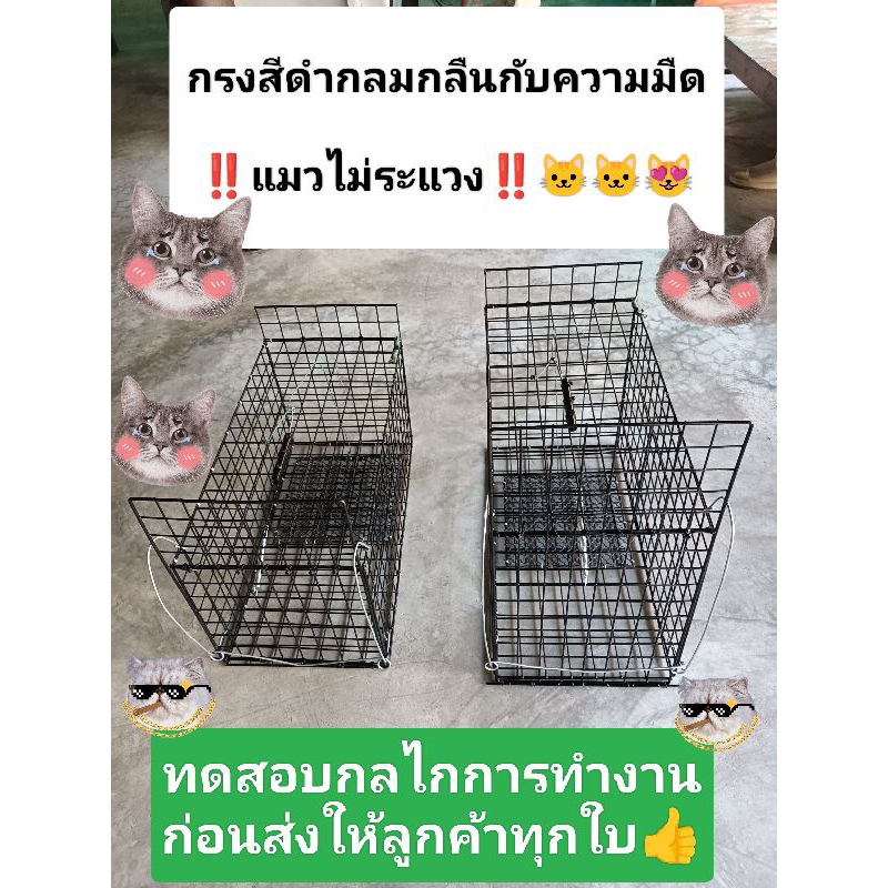 กรงดักแมว กรงจับลูกสุนัข กรงดักสัตว์ ใช้ง่ายไม่ต้องประกอบ(จัดส่งเร็ว ) ต้องการใบเสร็จรับเงินสามารถแจ้งทางร้านได้ครับ