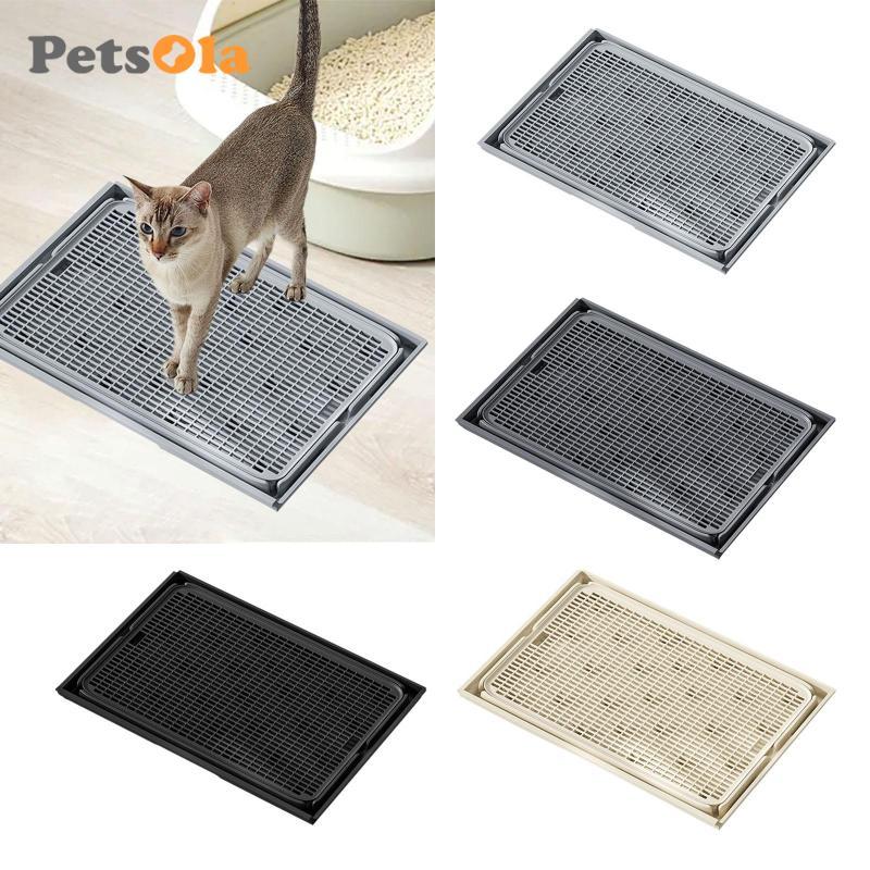Koolsoo2] Non Slip Cat Litter Trap Mat วัสดุ PP Easy Wash Catcher Pad Floor Saviour สําหรับ Enclosed Cat Litter กล่อง