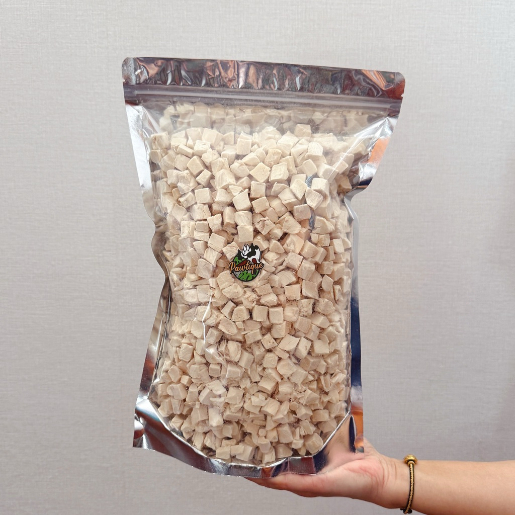 อกไก่เต๋า ขนมฟรีซดรายแมว สุนัข [600 กรัม] ขนมแมว ขนมสุนัข Freeze Dried 100% อกไก่ฟรีซดราย อกไก่แมว