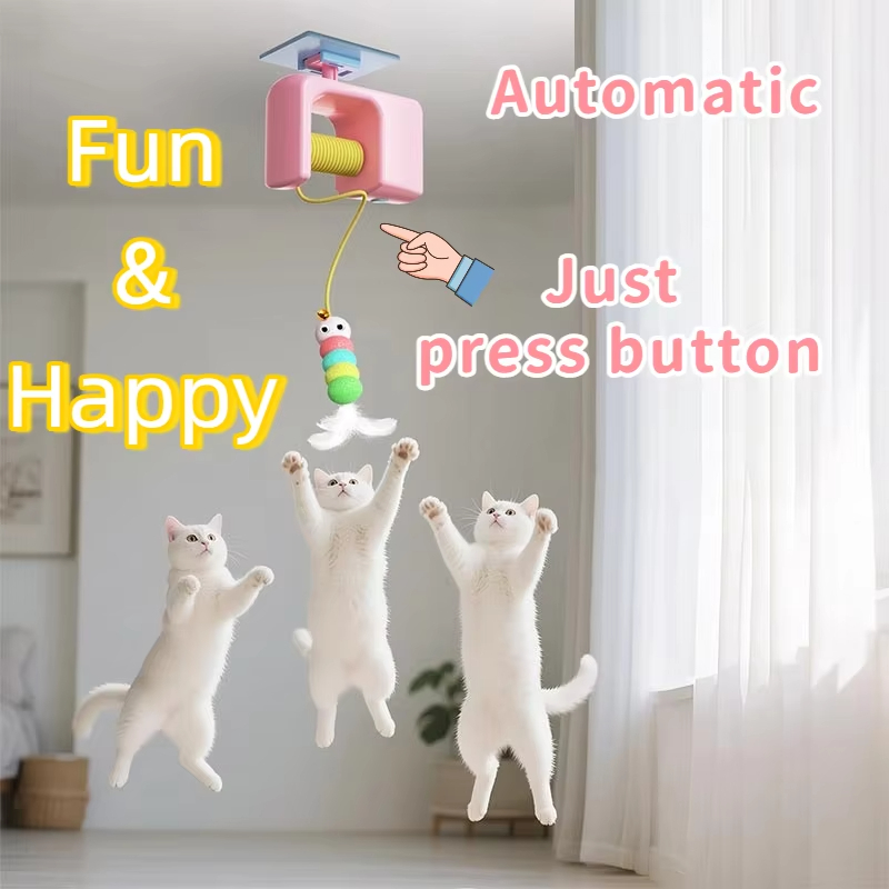 ของเล่นแมวแบบโต้ตอบแมวไฟฟ้า Yo-Yo ไฟฟ้าสมาร์ทประตูแขวนลูกบอลแมวของเล่น Self-entertainment สวนสนุก Artifact