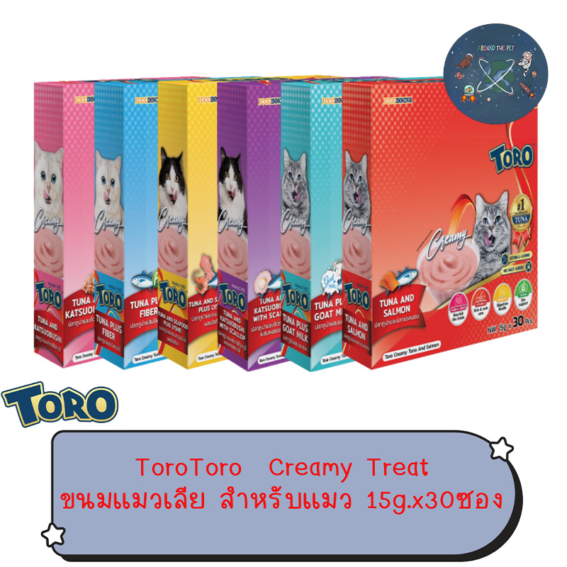 ยกกล่อง 30ซอง] Toro Toro โทโรโทโร่ ขนมแมวเลีย ขนาดซอง 15g