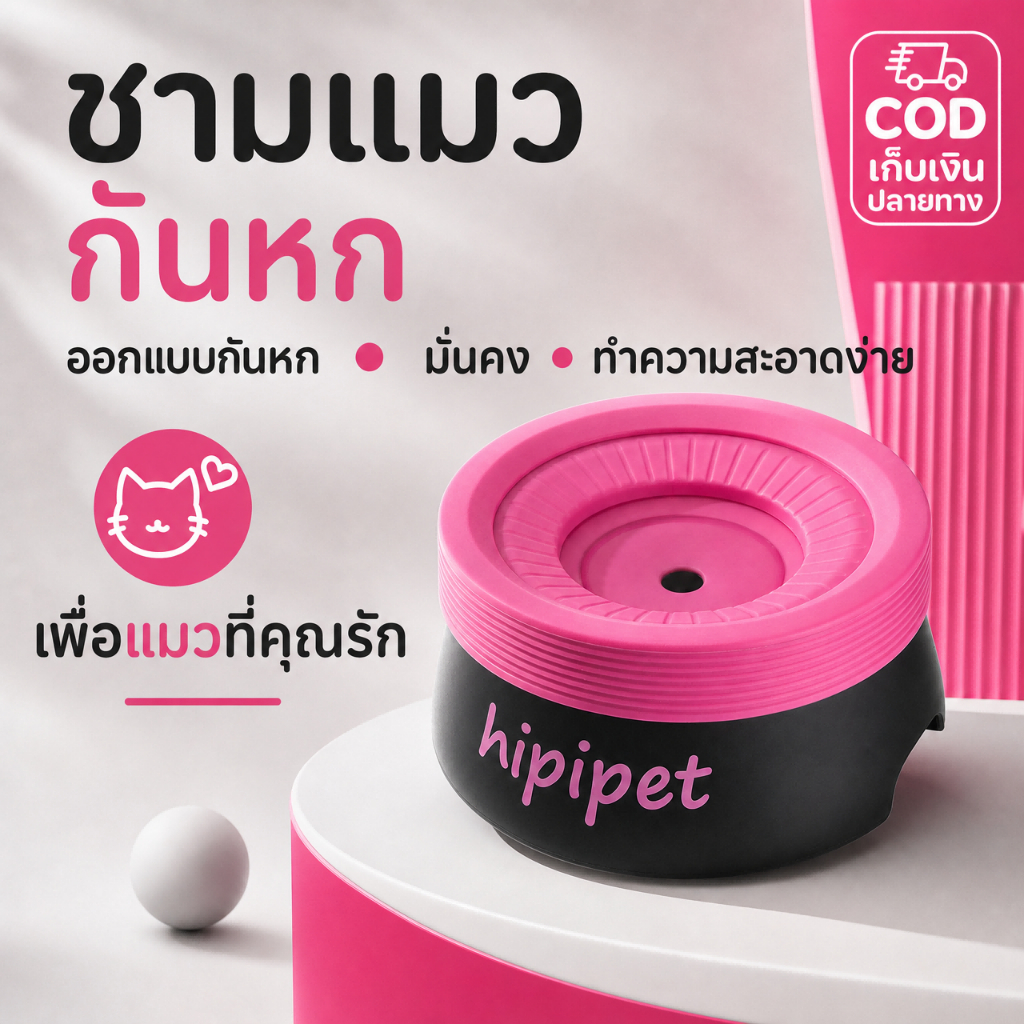 รุ่นใหม่ ชามน้ําสัตว์เลี้ยงลอยตัว สีพาสเทล กันเปื้อนคาง ทําจากพลาสติก PP เกรดอาหาร สําหรับแมวและสุนัข