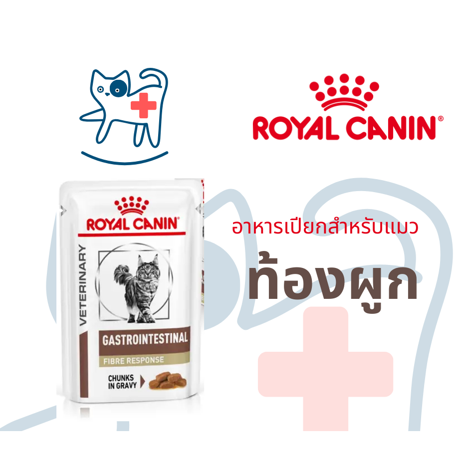 Royal Cain GASTROINTESTINAL FIBRE RESPONSE pouch อาหารสําหรับแมวท้อผูก แบบเปียก