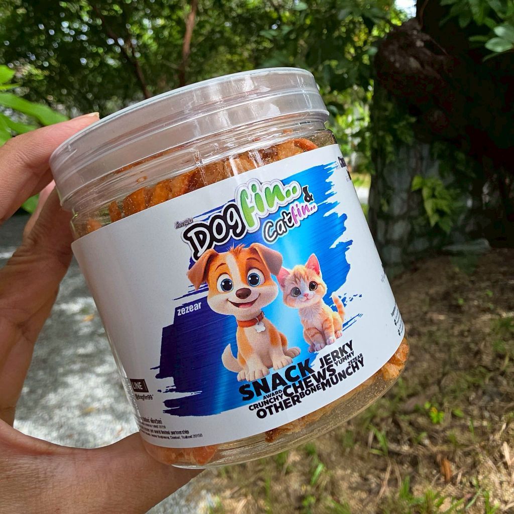 สินค้าสั่งผลิต] Dogfin ขนมฟรีซดราย (Freeze Dried) แบบกระปุกกลม สําหรับสุนัขและแมวทุกสายพันธุ์