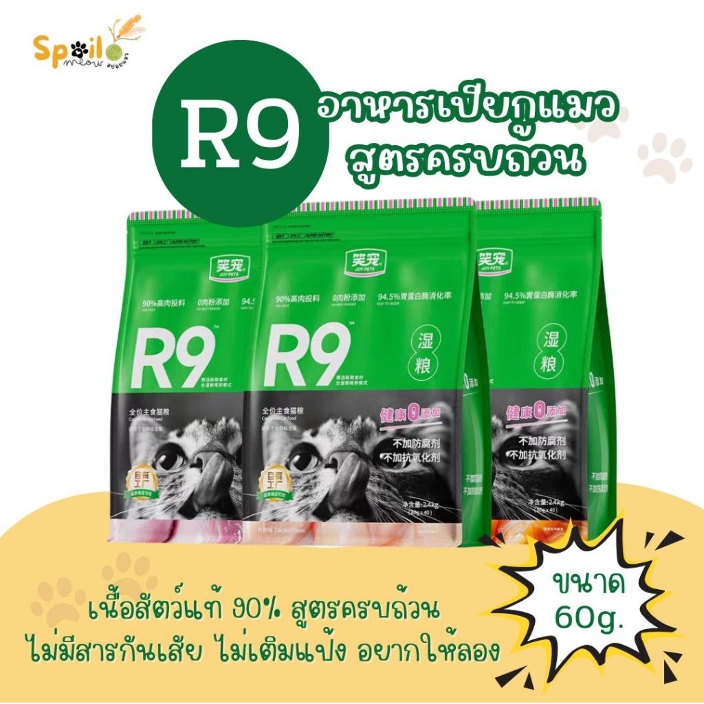 R9 Joypet อาหารแมวสูตรครบถ้วน ขนาด 60g