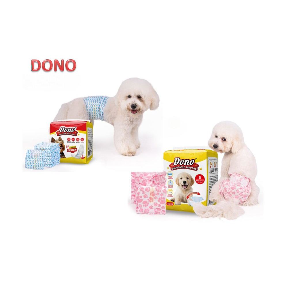 Dono 8pcs.ผ้าอ้อมสุนัขเพศผู้ เพศเมีย โอบิสุนัขเพศชาย ผ้าอ้อมสําหรับสุนัขและแมว ผ้าอ้อมน้องหม
