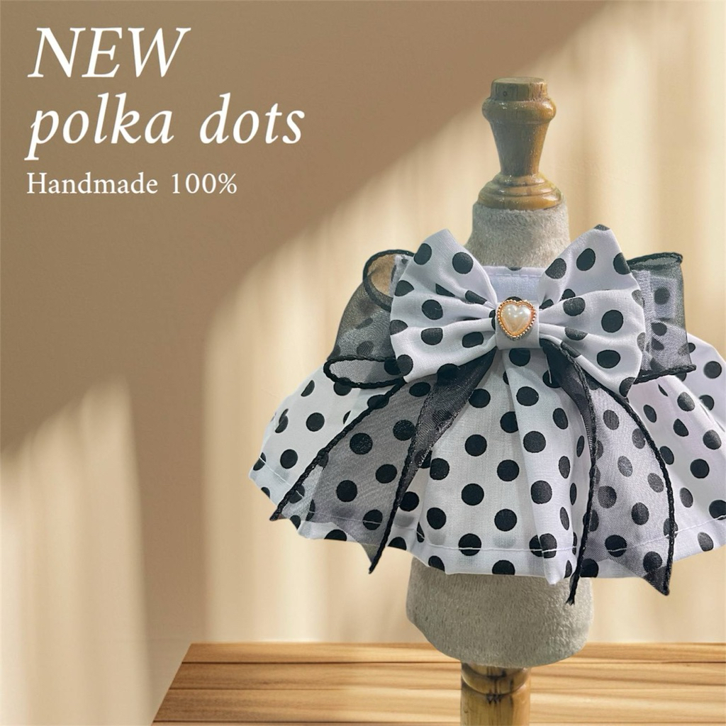 ผ้าพันคอน้องหมาแมวรุ่นPolkaDots