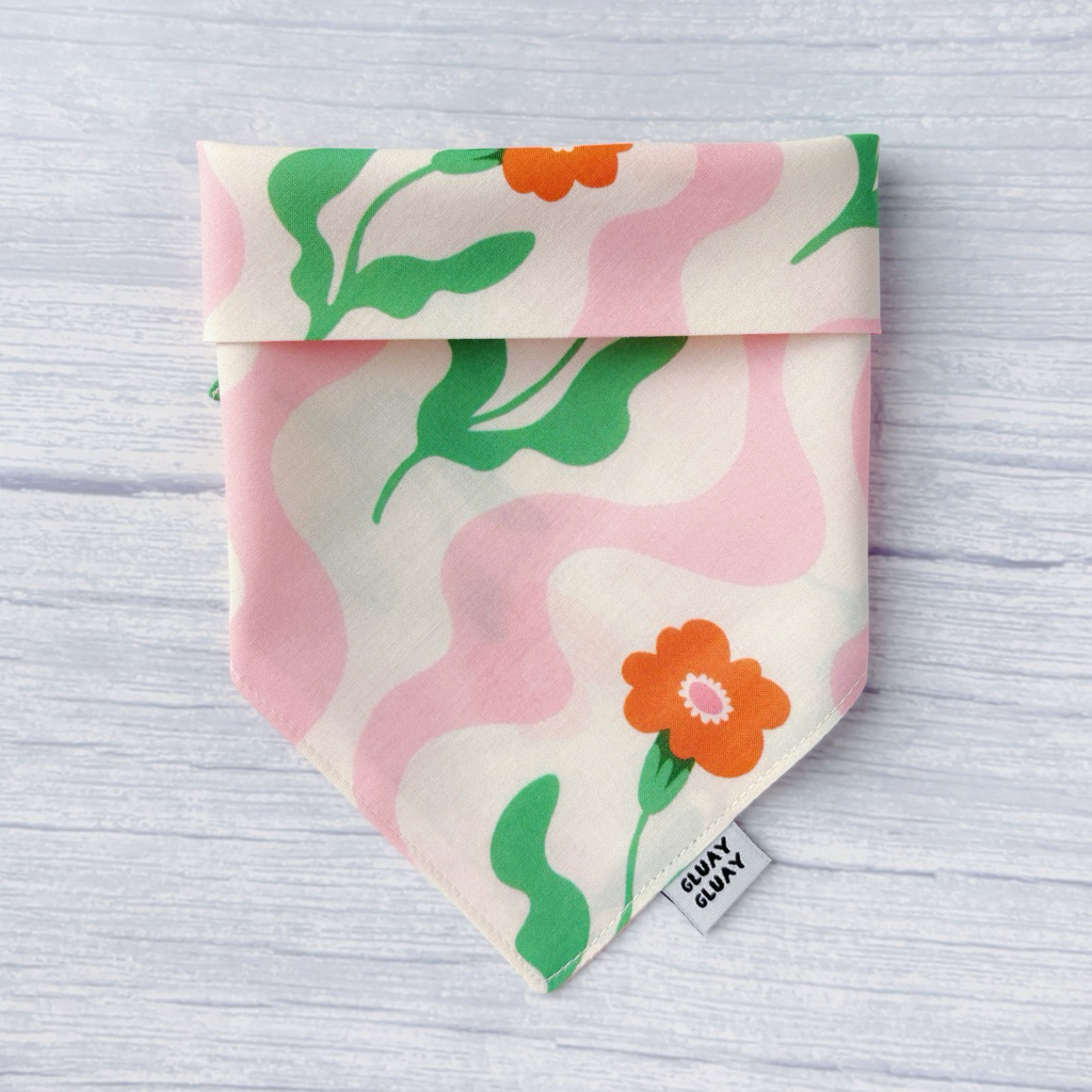 ผ้าพันคอหมาแมว ผ้าพันคอสัตว์เลี้ยง - Summer sweet