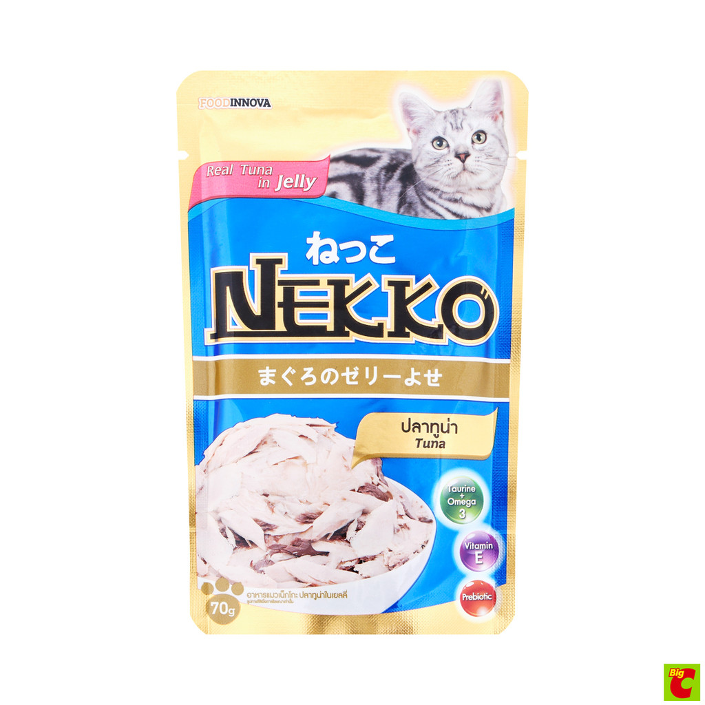 เน็กโกะ อาหารแมว รสปลาทูน่าในเยลลี่ ขนาด 70 ก