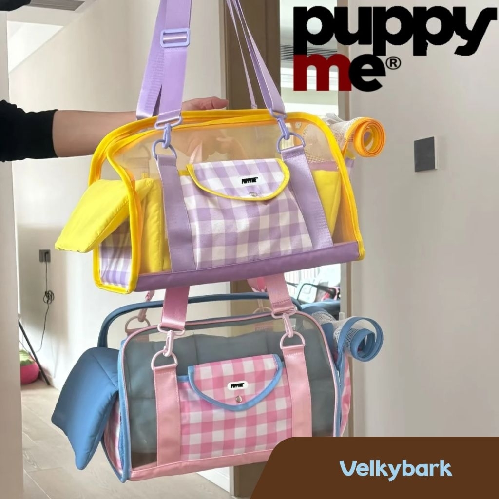 Puppy me Mesh Bag กระเป๋าสัตว์เลี้ยง รุ่นตาข่าย เปิดขยายออกได้ ระบายอากาศ กระเป๋าสุนัข กระเป๋าแมว