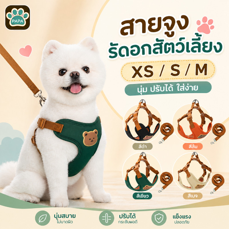 สายรัดแมว สายจูงแมวรัดอก สายจูงรัดอกสัตว์เลี้ยง ที่รัดอกพร้อมสายจูง เสื้อรัดอกแมว สําหรับสัตว์เลี้ยง สุนัข แมว