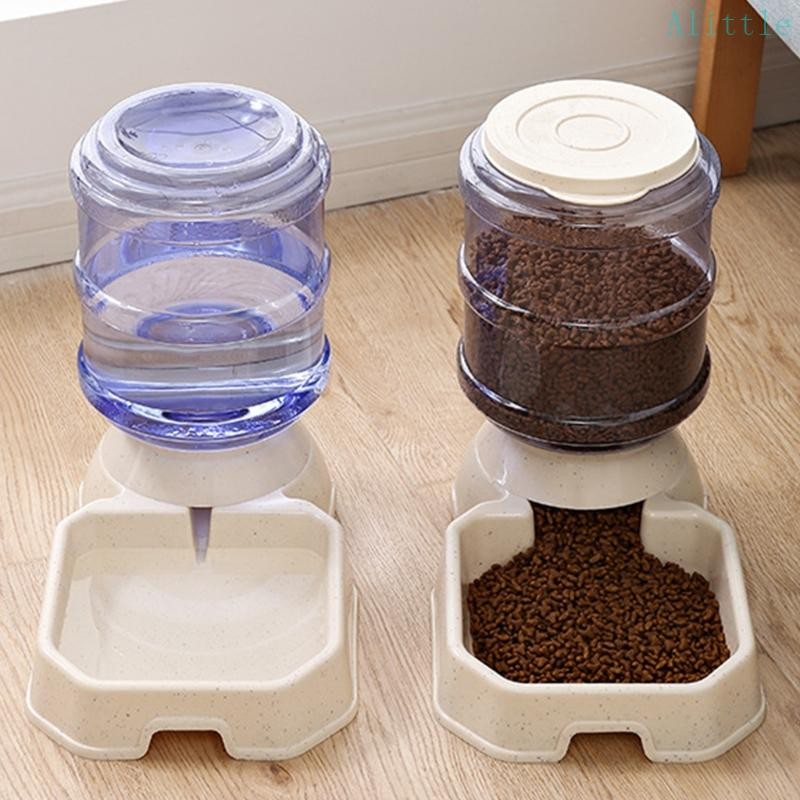 Alia Pet Feeder และ Waterer Self Dispensing Gravity Fed เครื่องให้อาหารอัตโนมัติและตู้น้ําสุนัขสําหรับแมวสัตว์เลี้ยงชาม