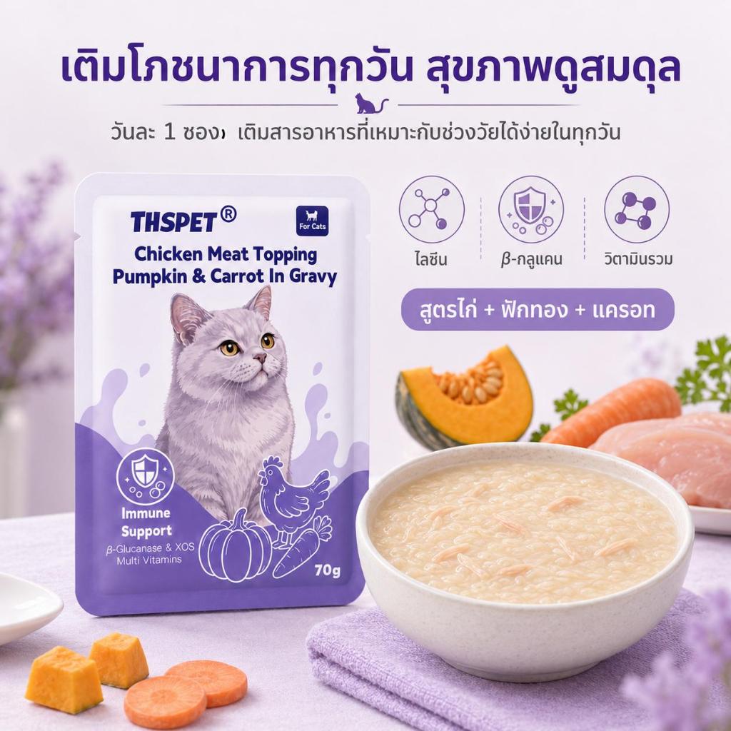 Immunity อาหารเปียกแมว โปรตีนสูง วิตามินครบ ช่วยเสริมภูมิคุ้มกัน ลด 50%