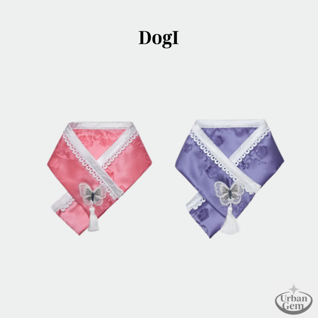 DogI Norigae ชุดฮันบกผ้าพันคอสุนัขแมวสัตว์เลี้ยงเครื่องแต่งกายเกาหลีแบบดั้งเดิม