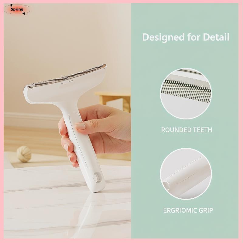 ฤดูใบไม้ผลิevennice. Pet Deshedding Brush Safe Rounded Tooth Portable Lightweight Hair Grooming Tool for Dogs Cats Travel Daily Use New