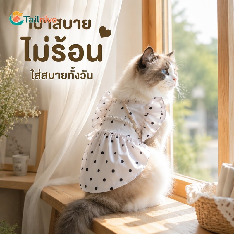 ชุดสัตว์เลี้ยงน่ารักปาเก็ตตี้สายรัดกระโปรงนุ่มระบายอากาศชุดฤดูร้อนแมวสุนัขขนาดเล็กสวมใส่ทุกวัน