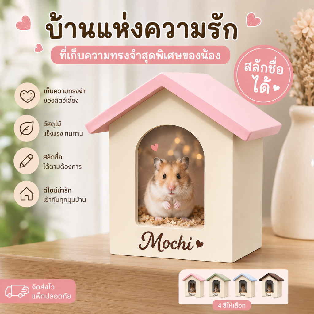โกศสัตว์เลี้ยง บ้านอุ่นรัก น้องหมาแมว บ้านแห่งความทรงจํา