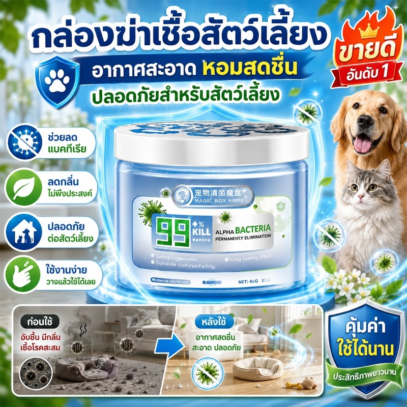 เจลหอมดับกลิ่นสัตว์เลี้ยง สําหรับบ้านมีแมวสุนัข ยับยั้งแบคทีเรีย อากาศสะอาดสดชื่น