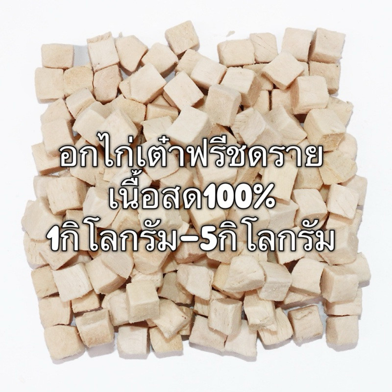PL อกไก่เต๋า อกไก่ฟรีซดราย 1กิโล 3กิโล 5กิโล ขนมแมว ฟรีซดรายแมว ไก่ฟรีซดราย ไก่ฟรีซดรายแมว Freeze Dried ฟู้ดเกรด100%