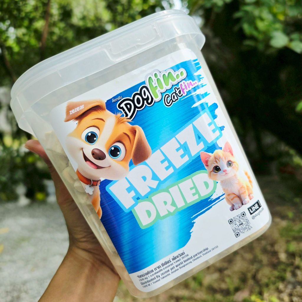 สินค้าสั่งผลิต] Dogfin ขนมฟรีซดราย (Freeze Dried) สําหรับสุนัขและแมวทุกสายพันธุ์